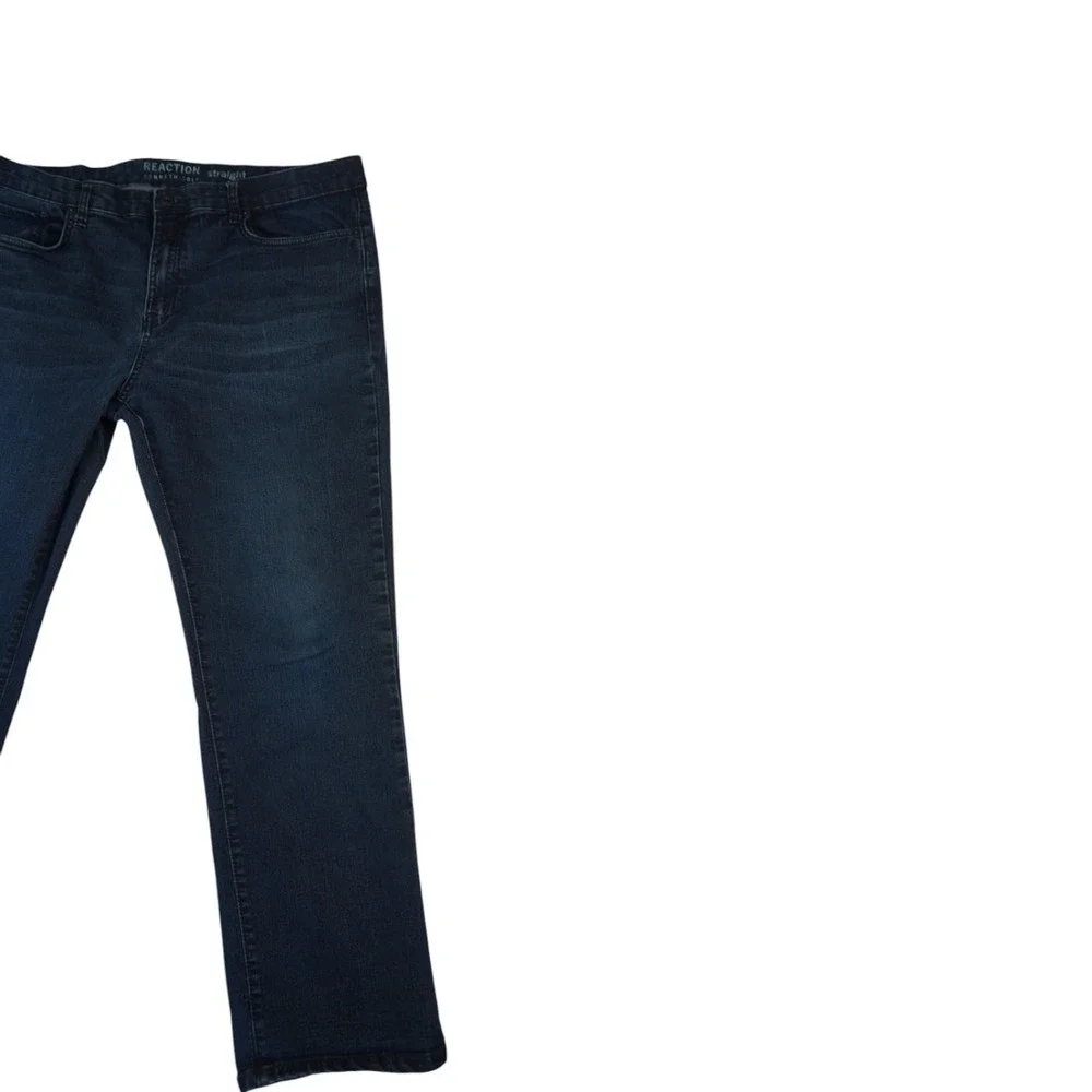 Kenneth Cole Reaction Straight Leg Jeans Men's 38x30 Dark Wash Denim Pants